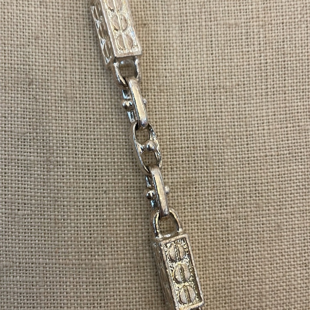 Bling Silver Tone, Rhinestone Statement Necklace - image 3